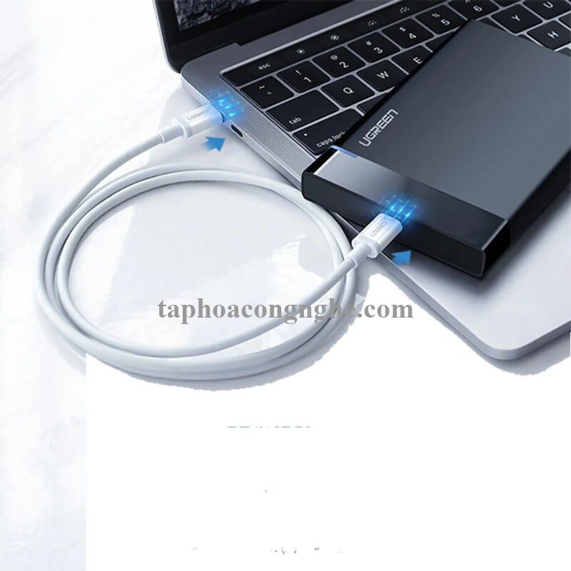 Ugreen 60517 0.5M màu Trắng Cáp Data Type C 2.0 đầu nhôm US264 30060517